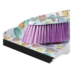 Veger en blik smiley - set van 2 - 35x22x10 cm