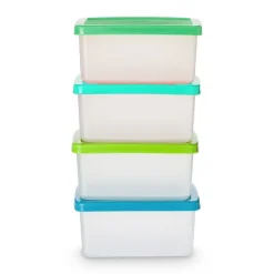 Vershoudbakjes van plastic - 100 ml - set van 4