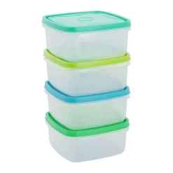 Vershoudbakjes van plastic - 250 ml - set van 4