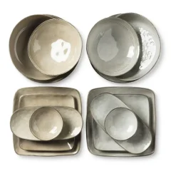 Vierkant bord Toscane - grijs - 25x25 cm
