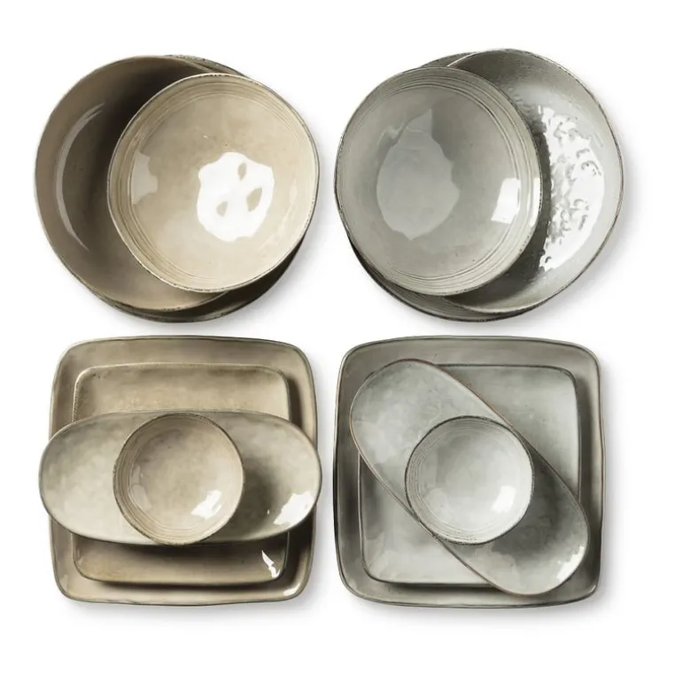 Vierkant bord Toscane - grijs - 25x25 cm