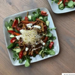 Vierkant bord Toscane - lichtblauw - 20x20 cm