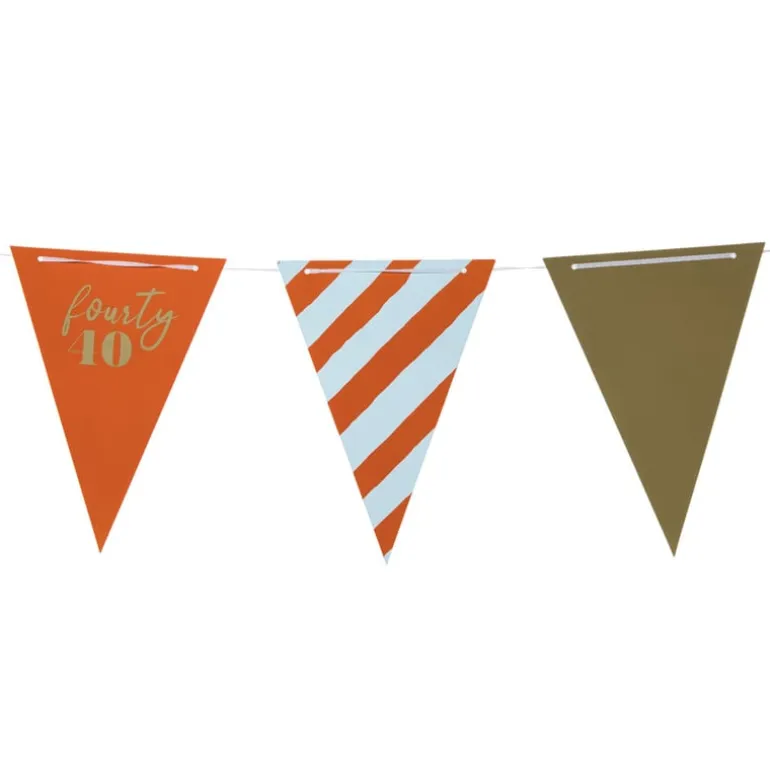 Vlaggenlijn 40 jaar - blauw - 10 meter