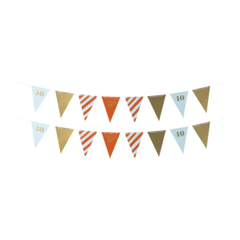 Vlaggenlijn 40 jaar - blauw - 10 meter