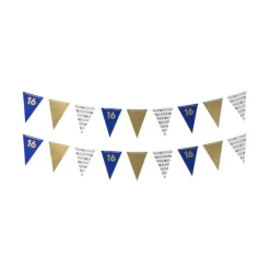 Vlaggenlijn 16 jaar - blauw - 10 meter