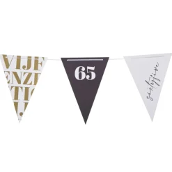 Vlaggenlijn 65 jaar - goudkleurig - 10 meter