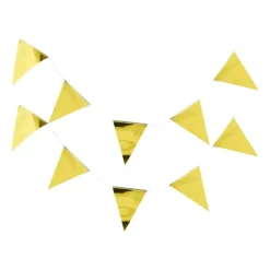 Vlaggenlijn goudkleurig - 5 meter