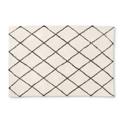 Vloerkleed berber - naturel/zwart - 160x230 cm