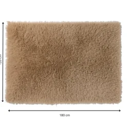 Vloerkleed fluffy - bruin - 120x180 cm