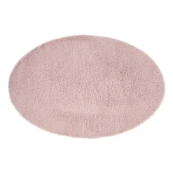 Vloerkleed fluffy ovaal - roze - 120x180 cm