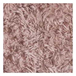 Vloerkleed fluffy rond - roze - ø120 cm
