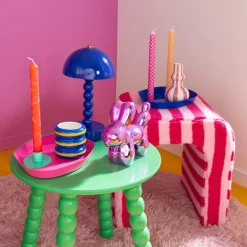 Vloerkleed fluffy rond - roze - ø120 cm