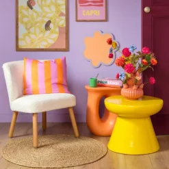 Vloerkleed riet - naturel - 87 cm