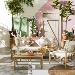 Vloerkleed riet - rond - ⌀120 cm