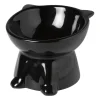 Voerbak voor kat - zwart - ø10.3x13 cm