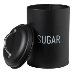 Voorraadblik sugar - zwart - ø11x15 cm