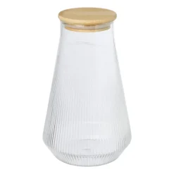 Voorraadpot met bamboe deksel - ø14x22.5 cm