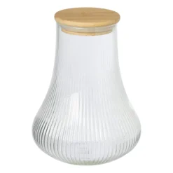 Voorraadpot met bamboe deksel - ø15x20 cm