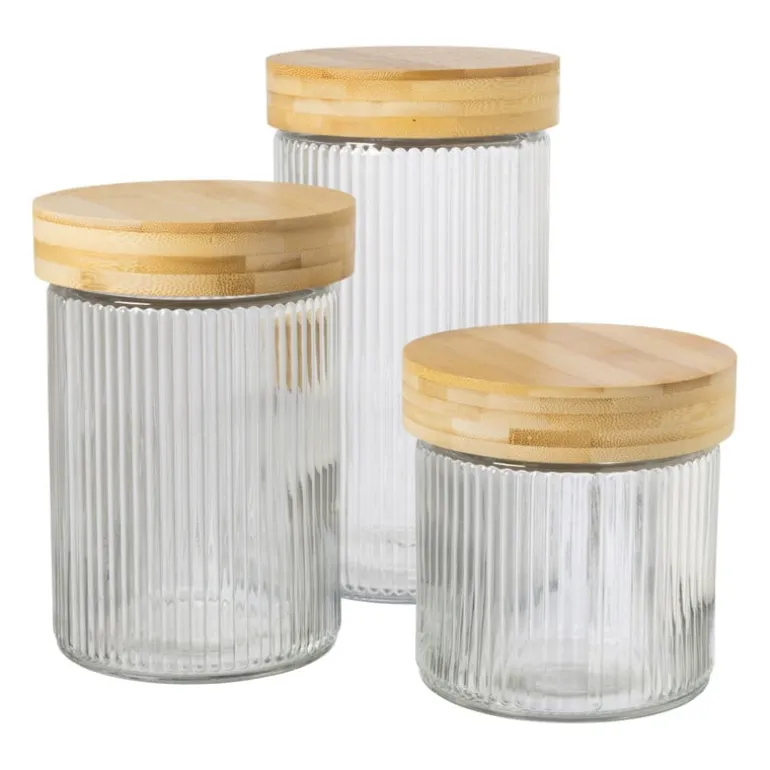 Voorraadpot met bamboe deksel - 1 liter