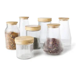 Voorraadpot met bamboe deksel - 1 liter