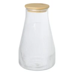 Voorraadpot met bamboe deksel - ø14x22.5 cm