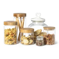 Voorraadpot met bamboe deksel - 900 ml