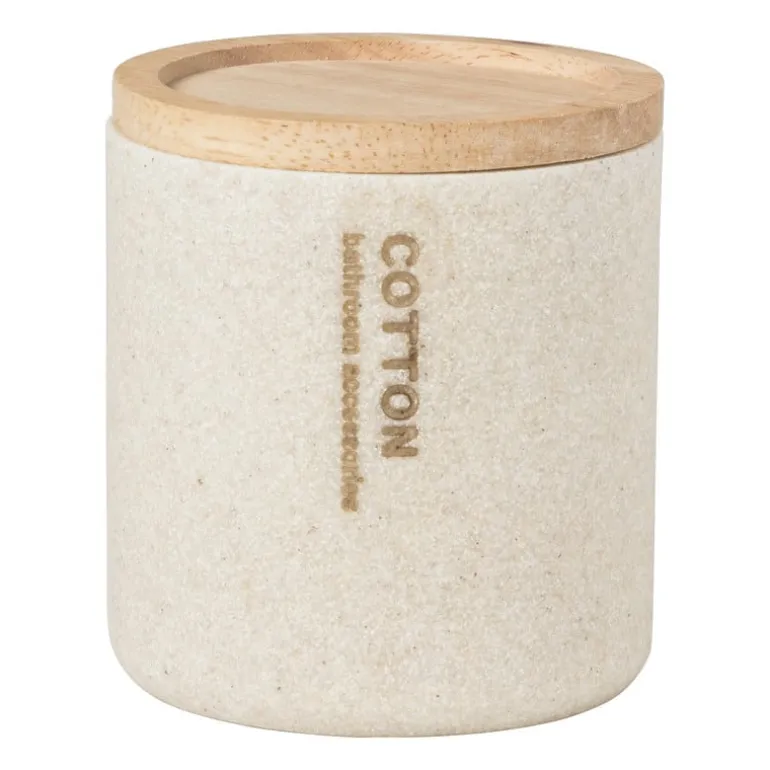 Voorraadpot sand - beige - ø9.8x11 cm