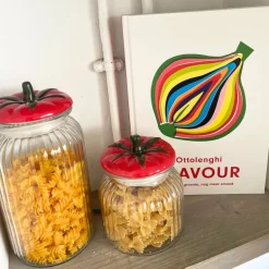 Voorraadpot tomaat - transparant/rood - 1.2 liter