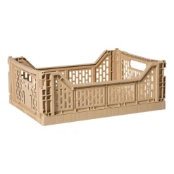 Vouwkrat groot - beige - 14.5x40x30 cm