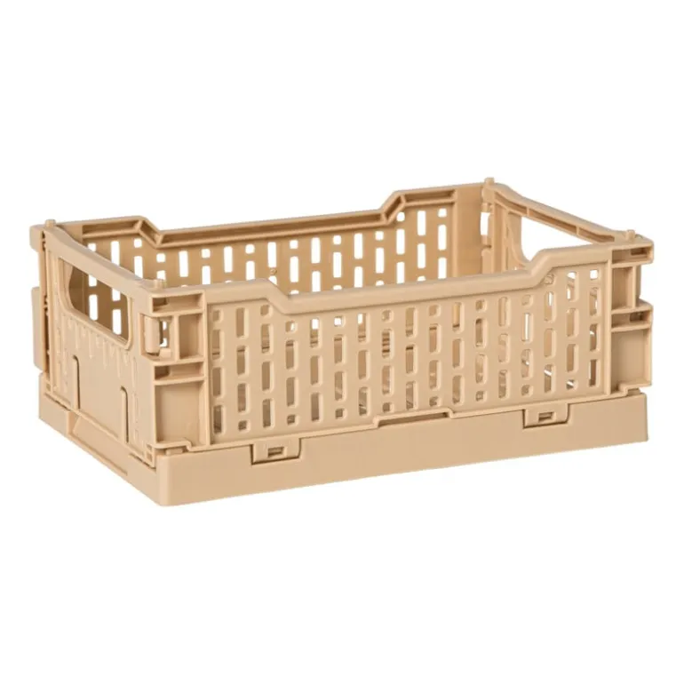 Vouwkrat klein - beige - 6x15x10 cm