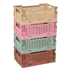 Vouwkrat klein - beige - 6x15x10 cm