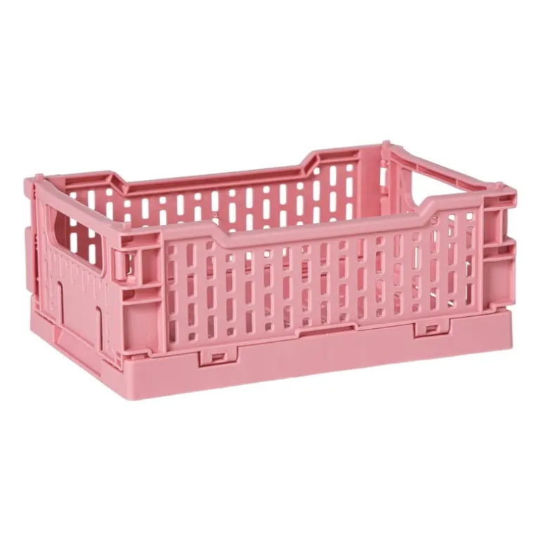 Vouwkrat klein - roze - 6x15x10 cm