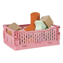 Vouwkrat klein - roze - 6x15x10 cm