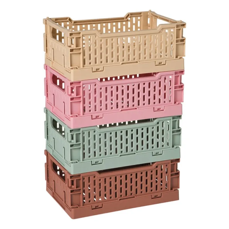 Vouwkrat klein - roze - 6x15x10 cm