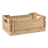 Vouwkrat middel - beige - 10.5x27x17 cm