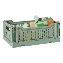 Vouwkrat middel - groen - 10.5x27x17 cm