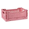 Vouwkrat middel - roze - 10.5x27x17 cm