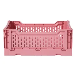 Vouwkrat middel - roze - 10.5x27x17 cm