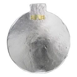 Wandhanger disco kerstbal - zilverkleurig - ø31.5 cm