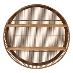 Wandkastje bamboe rond - ø75x12.5 cm