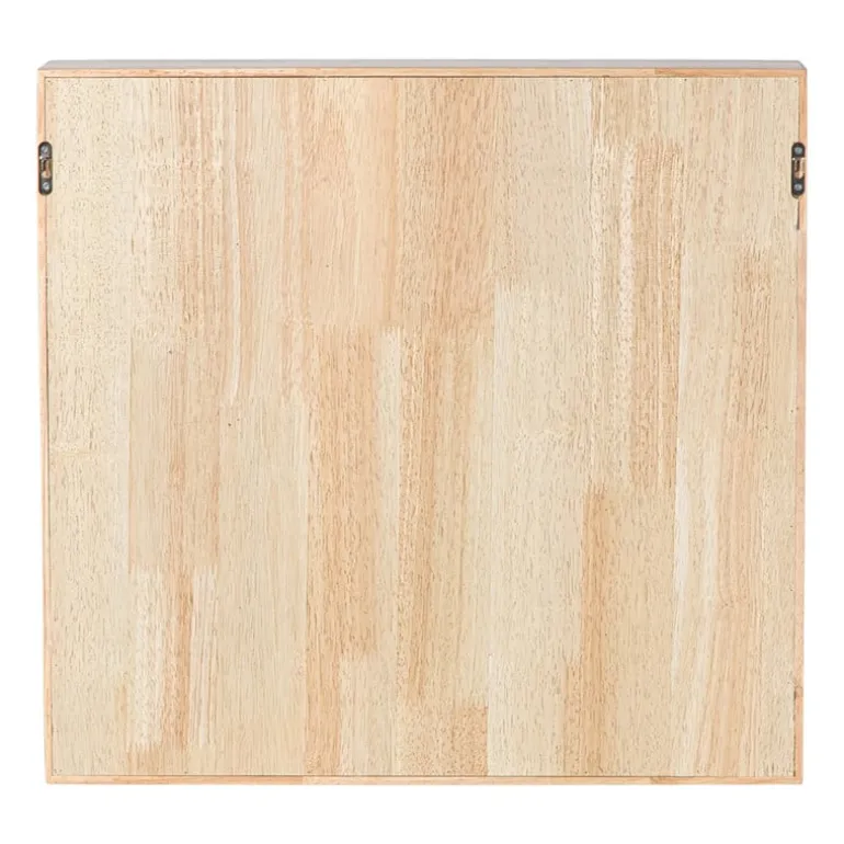 Wandkastje voor mokken met lade - bruin - 53x50x10 cm