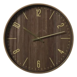 Wandklok - bruin - ø40.2x4,5 cm