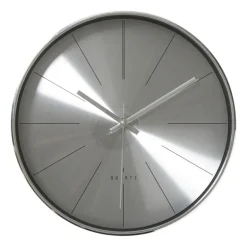Wandklok - zilver - Ø30.5x4.3 cm
