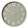 Wandklok basics - grijs - ø30x4 cm