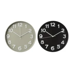 Wandklok basics - grijs - ø30x4 cm