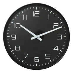 Wandklok Gina - zwart - ø40x4.5 cm