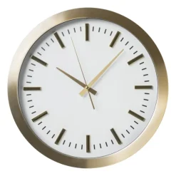 Wandklok gouden rand - wit - ø40 cm