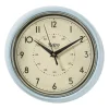 Wandklok retro - lichtblauw - Ø24x6.5 cm