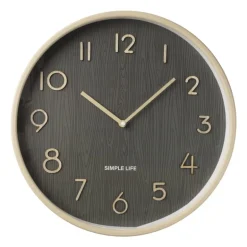 Wandklok woody - ø38x5 cm