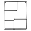 Wandrek met vakken Quin - zwart - 50x40x11.5 cm